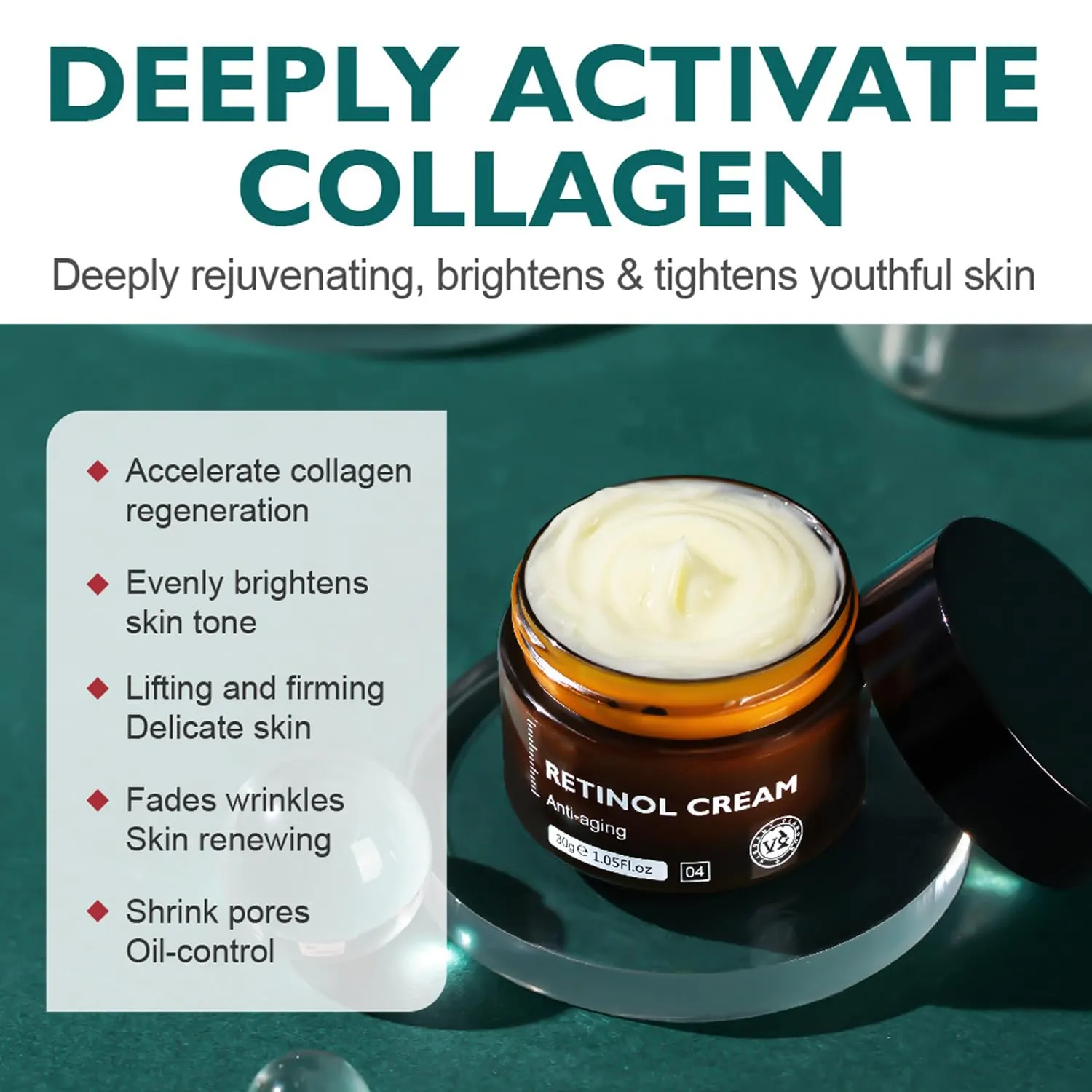 Retinol Anti Aging Face Cream & Essence, 1 Set - Unisex, All Skin Types