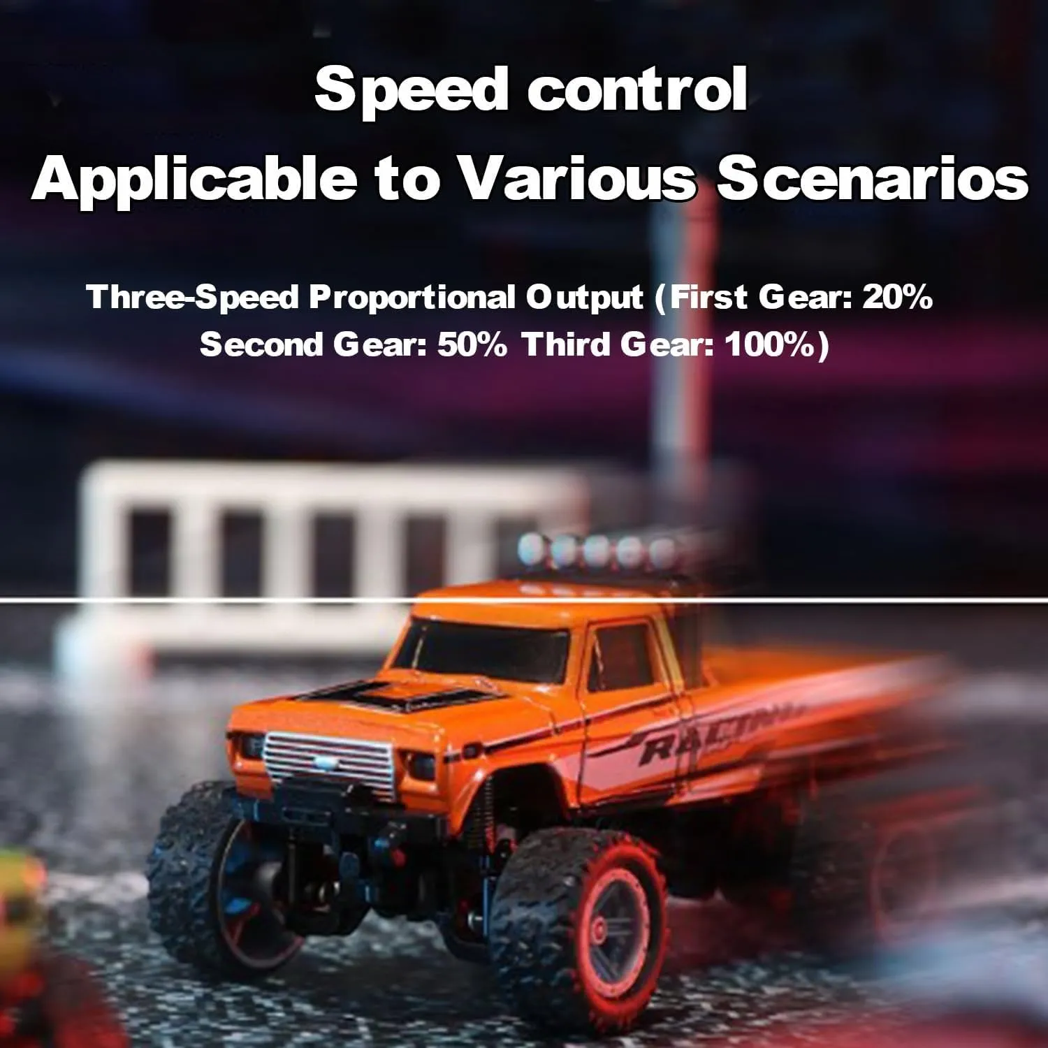 RipRush Mini Monster 1:64 Off-Road LED Alloy Racer – Rip Rush Compact Remote Control Truck with LED Lights, 2.4GHz Racing System, for Ages 14  Hobbyists and Collectors(Pink)