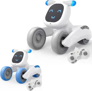 Robot Dog Toy for Kids, Remote Control Dog Robot, Voice & Touch Control Robot Pet Dog with LED/Record/Sing/Dance, Rechargeable Puppy Toys for 5 6 7 8 9 10 Year Old Boy Girl Ideas