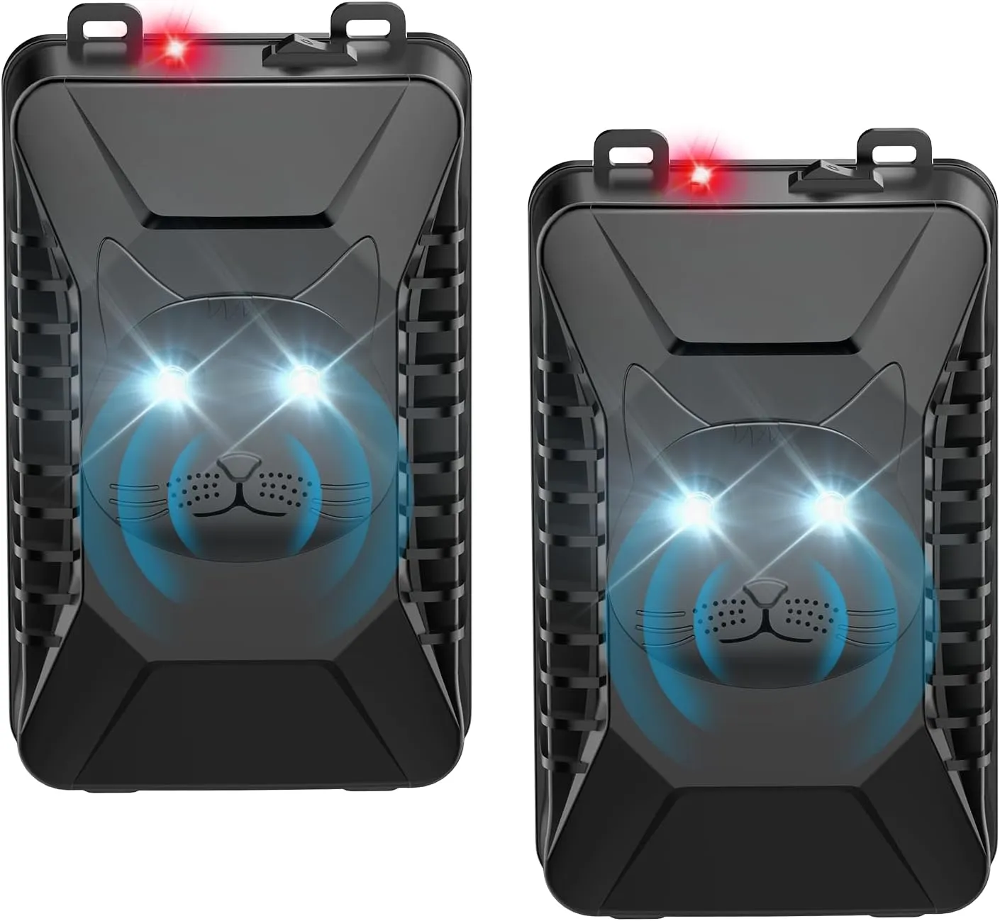 Rodent Repellent for Car Engines, 2 Pack Ultrasonic Mouse Repeller Battery Powered, Under Hood Strobe Light Keeps Rat and Mice Away Indoors, Outdoors, Room, Garage