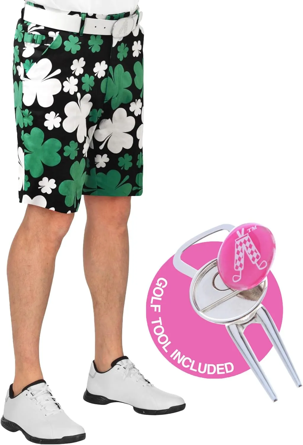 Royal & Awesome Mens Golf Shorts, Crazy Golf Shorts For Men, Plaid Shorts Men - Golf Tool Included