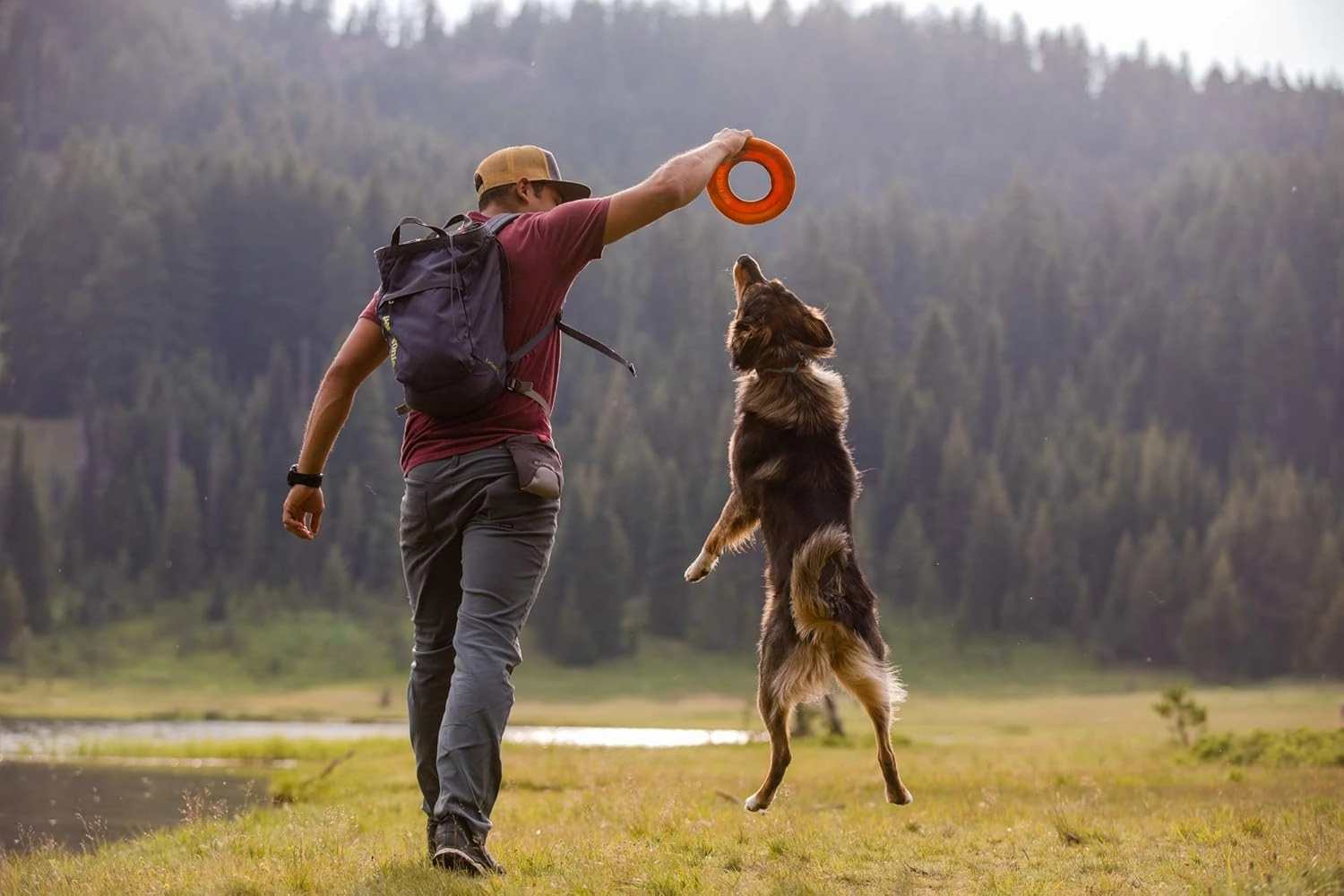Ruffwear, Hydro Plane Floating Disc for Dogs, Campfire Orange, Medium