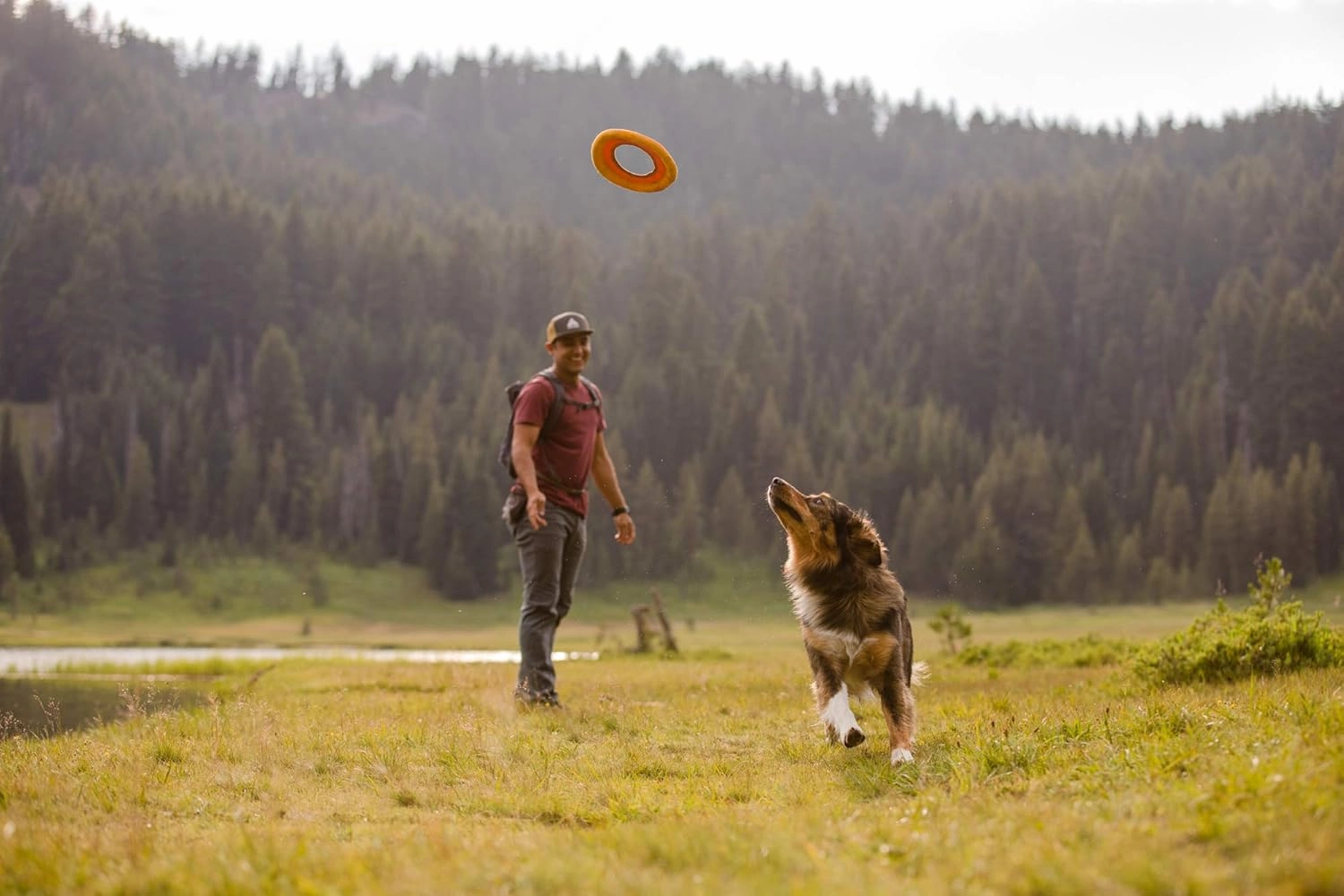 Ruffwear, Hydro Plane Floating Disc for Dogs, Campfire Orange, Medium