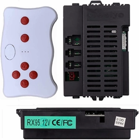 RX95 12V CE FC 2.4G Bluetooth Remote Control and Receiver Kit Controller Control Box Accessories for Children Electric Ride On Toys Car Replacement Parts