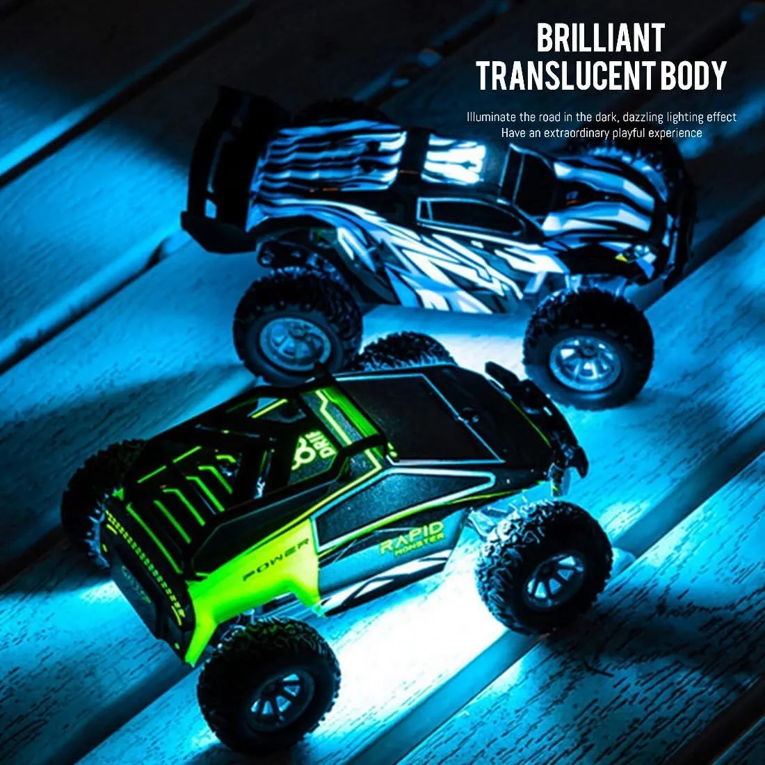 S638 High-Speed RC Mini Electric Drift Off-Road Vehicle Model, 1/32 2.4G Electric Vehicle Model with Wireless Remote Control and Realistic Design, for Adults (RTR Version/Green)