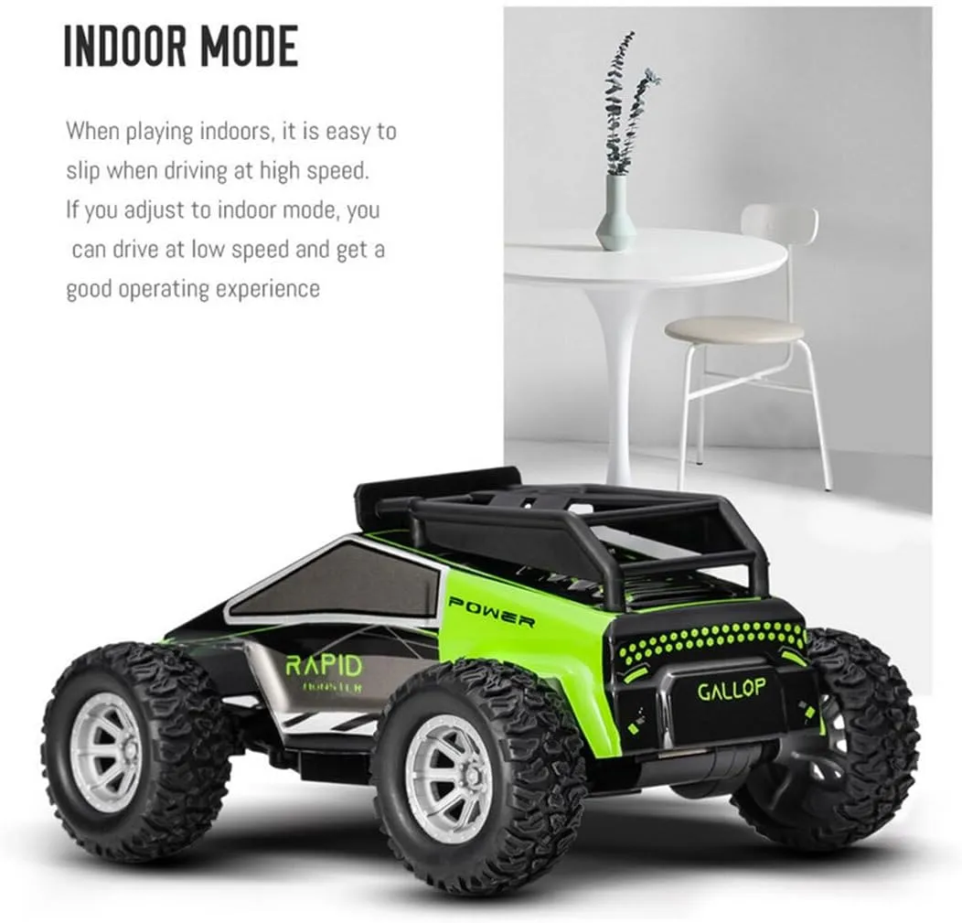 S638 High-Speed RC Mini Electric Drift Off-Road Vehicle Model, 1/32 2.4G Electric Vehicle Model with Wireless Remote Control and Realistic Design, for Adults (RTR Version/Green)