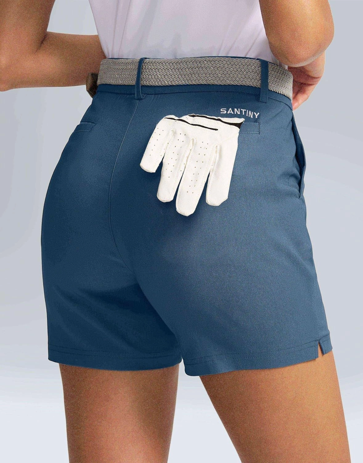 SANTINY Women's 5" Golf Shorts with Pockets Quick Dry Stretch Work Outdoor Hiking Shorts for Women Casual Summer
