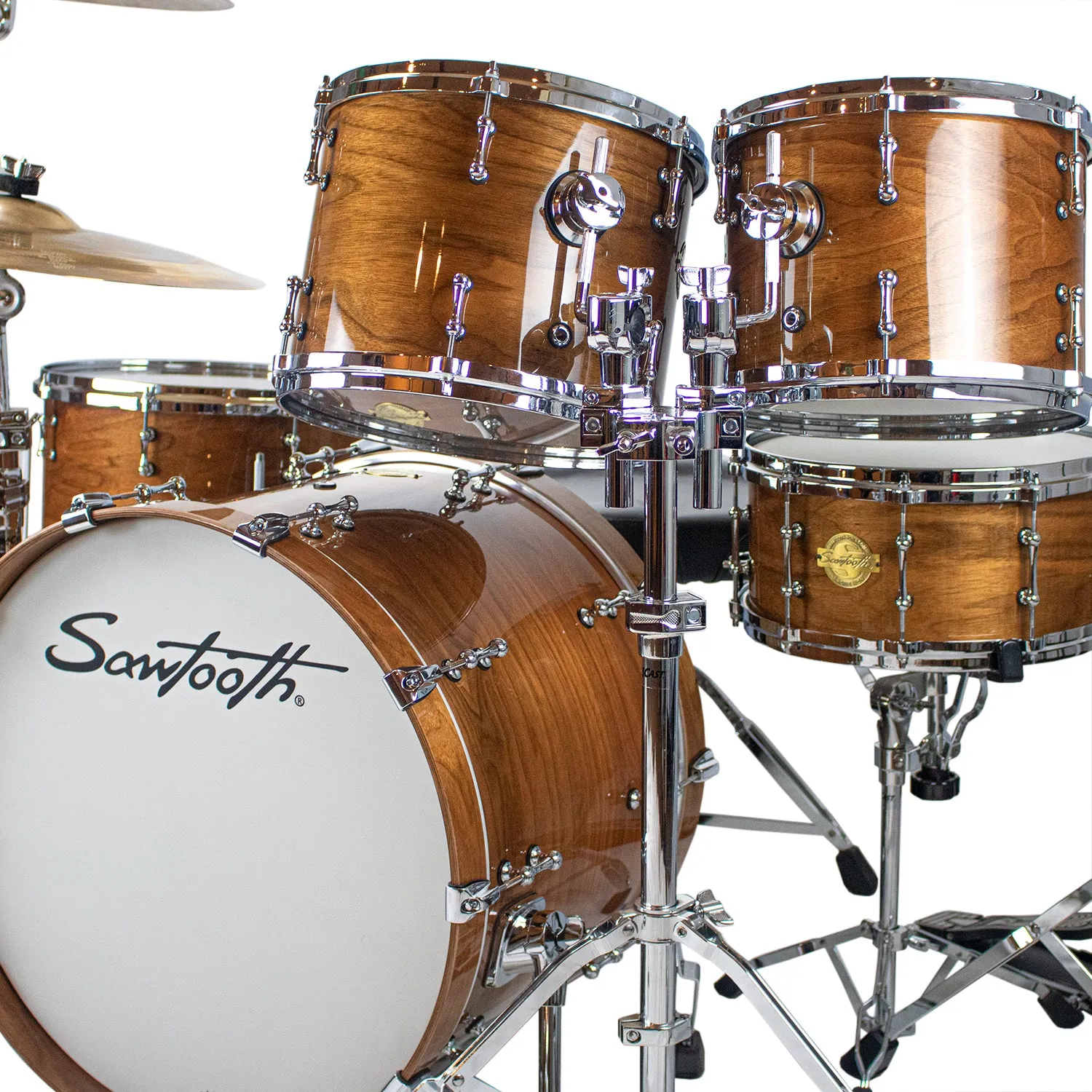 Sawtooth Hickory Series 22" Bass Drum, 5pc Shell Pack, Natural Gloss