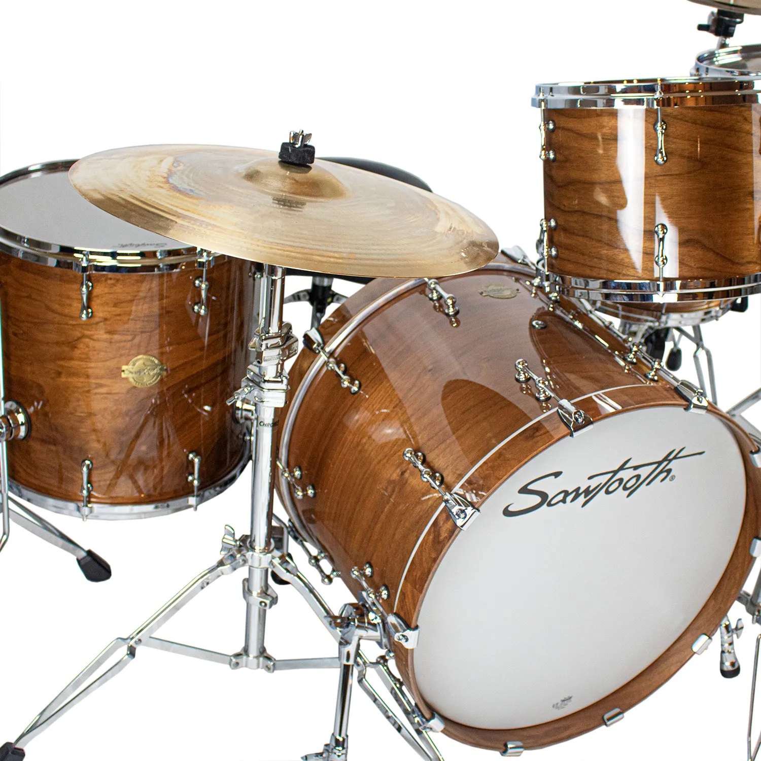 Sawtooth Hickory Series 22" Bass Drum, 5pc Shell Pack, Natural Gloss