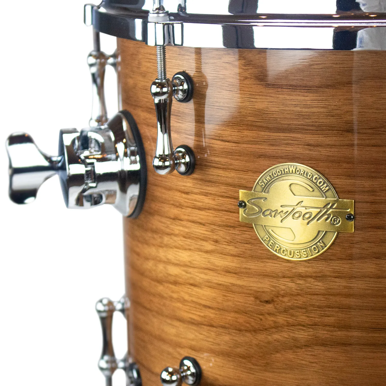 Sawtooth Hickory Series Tom Drum 14" x 11", Natural Gloss