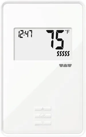 Schluter Ditra-Heat-E-R Non-Programmable Digital Thermostat with Indicator Light and a Floor Sensor - Ideal for Bathrooms and Kitchens - Simple On/Off Switch, Supports 120V/240V Cables - DHERT103/BW