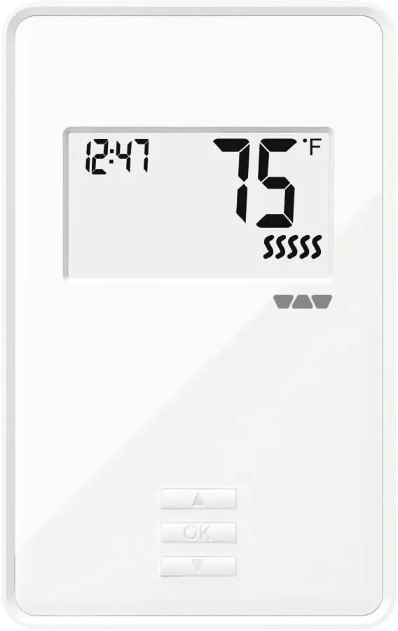 Schluter Ditra-Heat-E-R Non-Programmable Digital Thermostat with Indicator Light and a Floor Sensor - Ideal for Bathrooms and Kitchens - Simple On/Off Switch, Supports 120V/240V Cables - DHERT103/BW