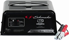 Schumacher Electric 6A Battery Charger and 50A Engine Starter, 4-in-1 Solution for 12V Batteries, Battery Maintainer, 10A Boost, SC1305, for Car, SUV, Truck, and Marine Batteries