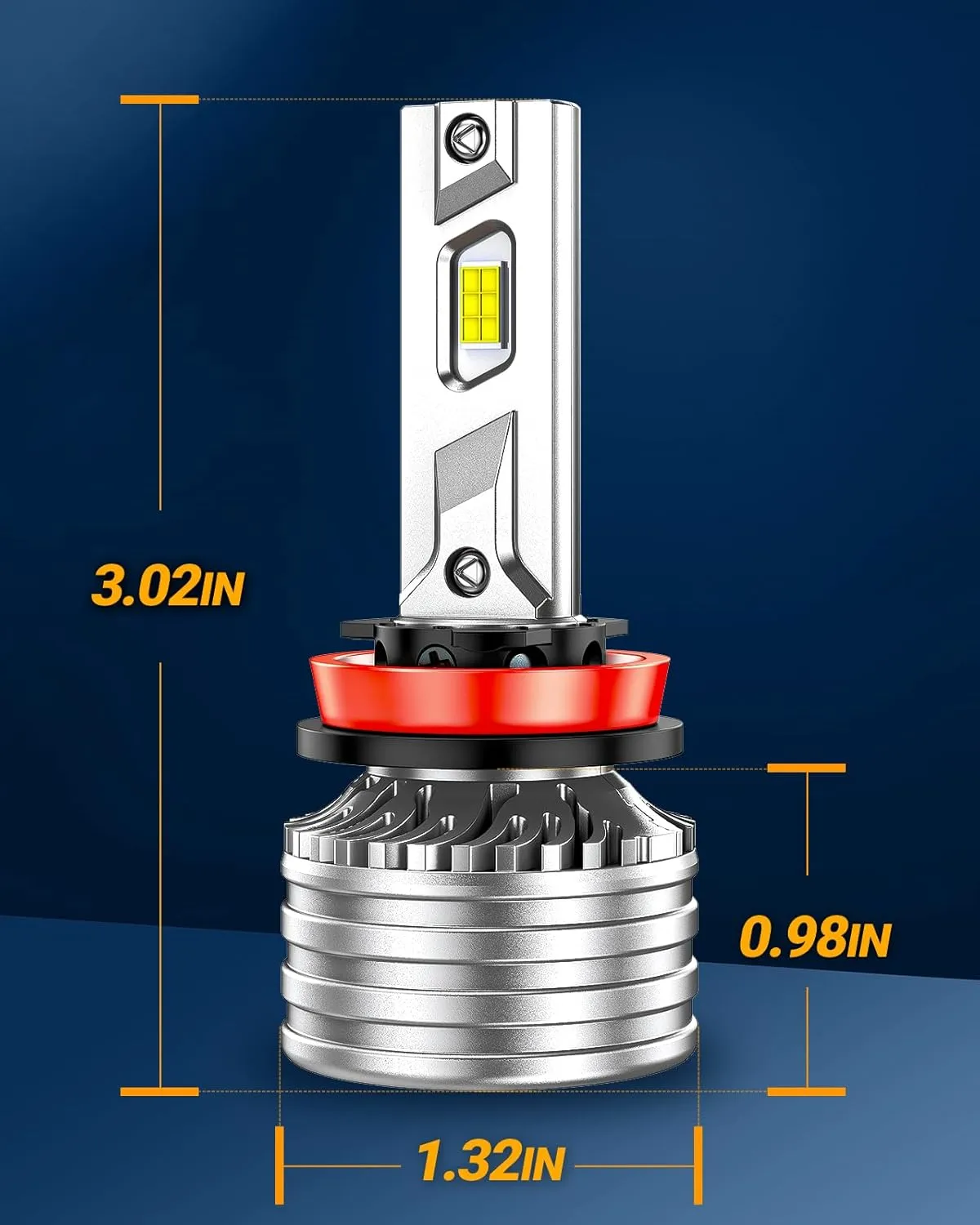 SEALIGHT H11/H8/H9 Fog Bulbs, X4I 55,000LM Super Bright H11 Light Powersport, H8 Bulbs Cool White with Cooling Fan, H11 Bulbs or Fog Plug and Play, Pack of 2