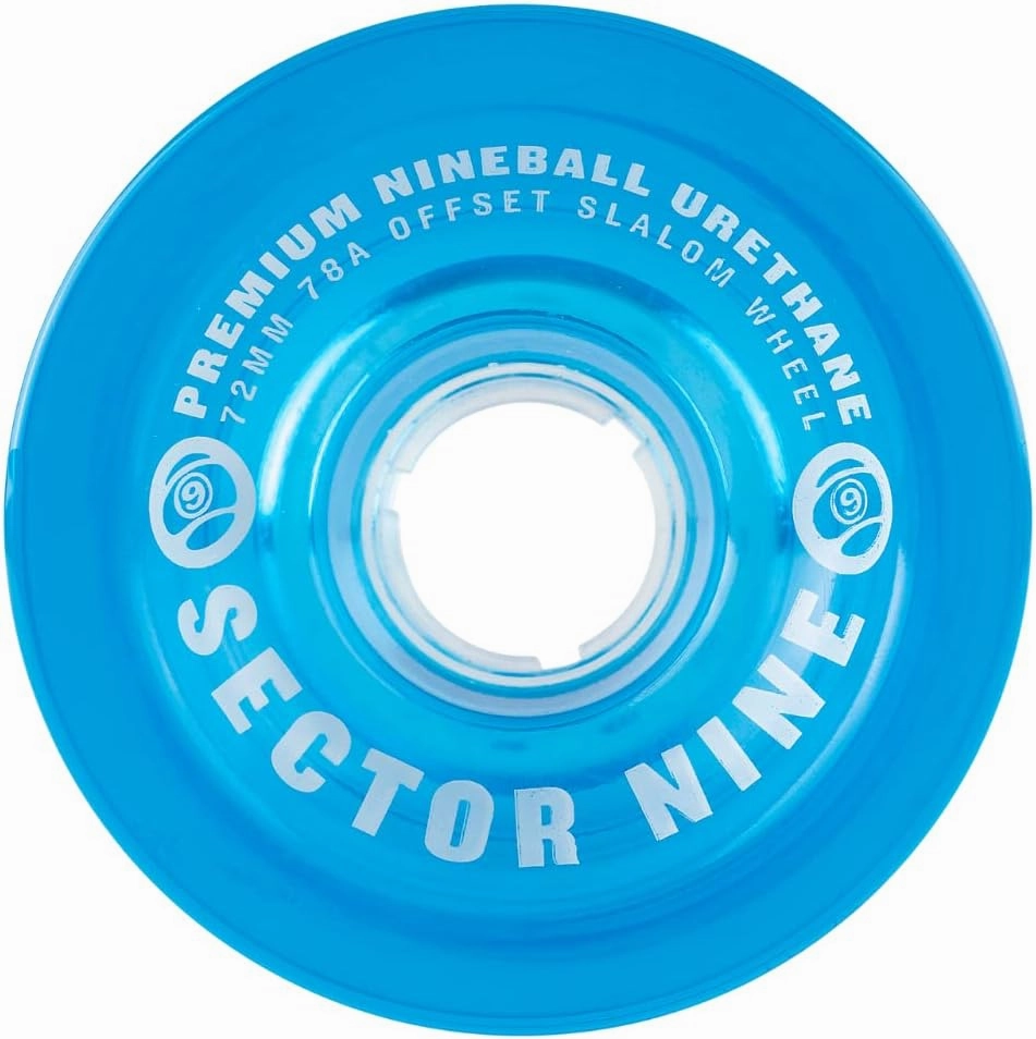 Sector 9 Unisex 72mm 78A Nineball Wheel Set, Adult, Blue, 72mm