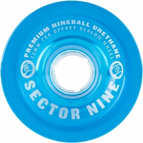 Sector 9 Unisex 72mm 78A Nineball Wheel Set, Adult, Blue, 72mm