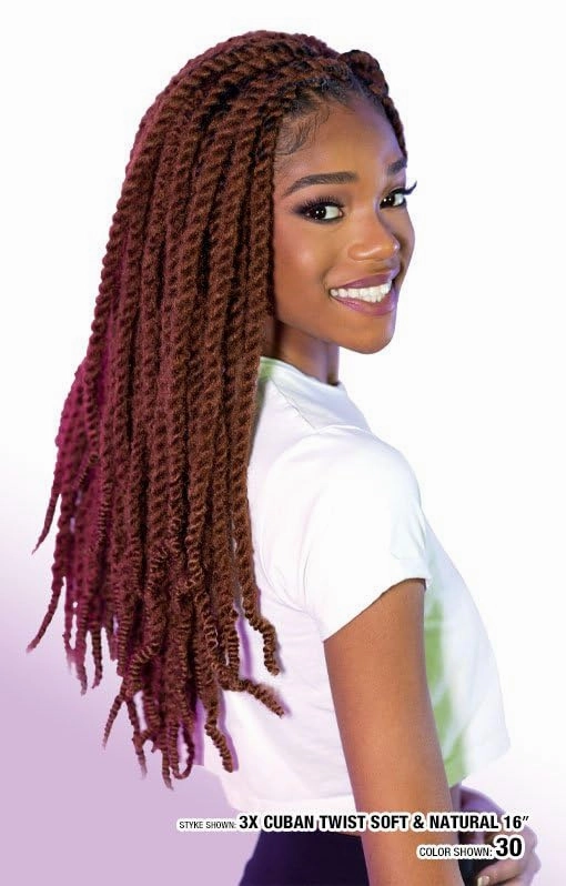 SHAKE-N-GO 3x Cuban Twist Soft & Natural 22" (1-PACK) (BROWN 4)