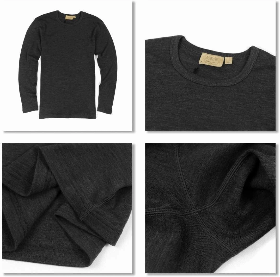 SHEEP RUN 100% Merino Wool Men's Thermal Underwear Long Sleeve Baselayer Set