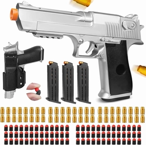 Shell Ejecting Toy Gun, Toy Gun Pistol with Soft Bullets, Shooting Games Educational Model Toys, Gifts for Kids Girls Boys
