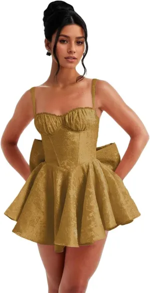 Short Satin Homecoming Dresses with Bows Applique Corset Prom Dress Mini HOCO Party Cocktail Gowns for Teens