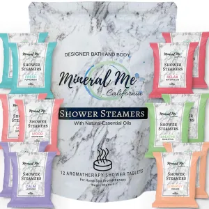 Shower Steamers Aromatherapy - Fathers Day Gift for Dad, 12pc Shower Bombs Vapor Tablets w/Organic Essential Oils for Vaporizing Steam Spa, Shower Melts, Selfcare Gifts for Women, Men, Wife, Husband