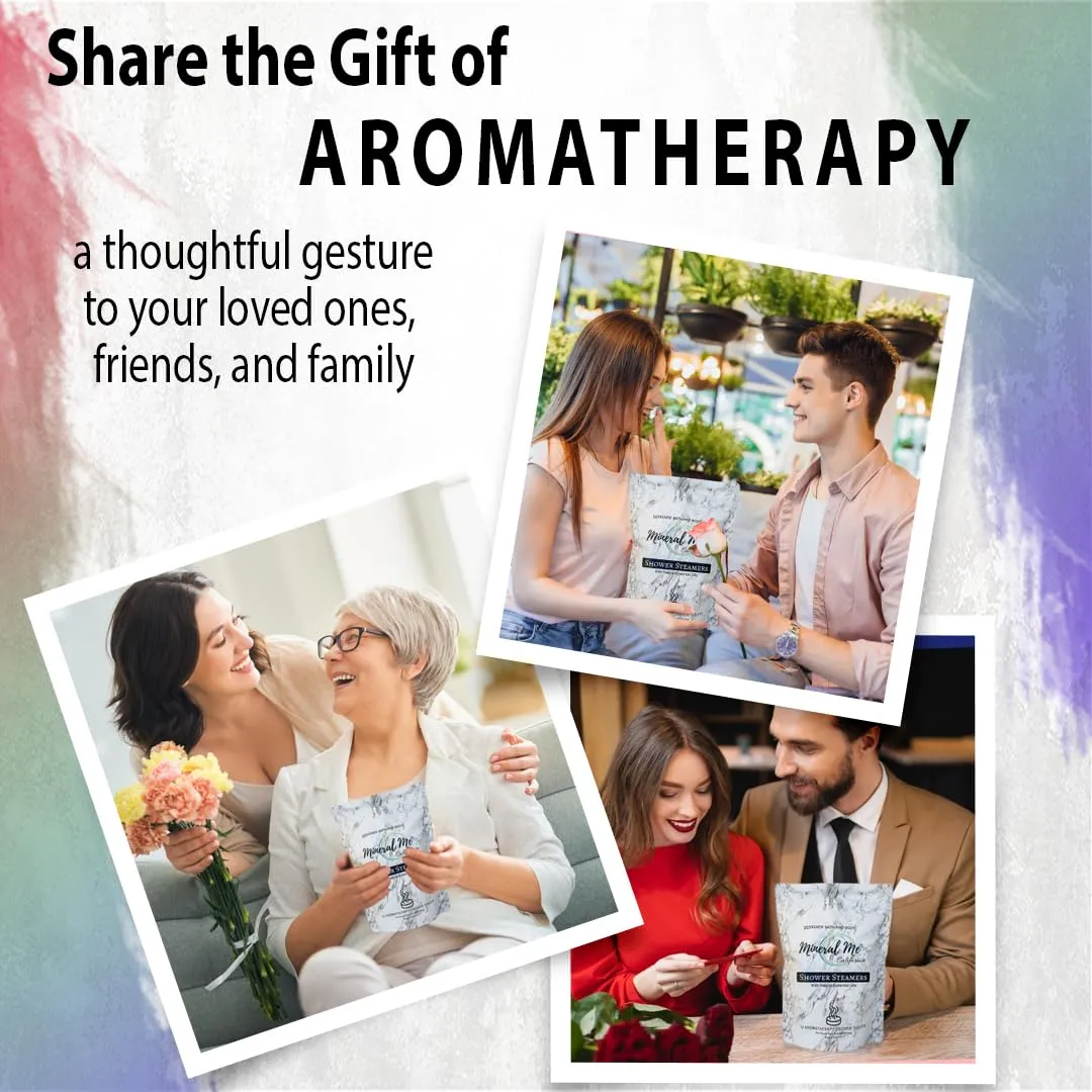 Shower Steamers Aromatherapy - Fathers Day Gift for Dad, 12pc Shower Bombs Vapor Tablets w/Organic Essential Oils for Vaporizing Steam Spa, Shower Melts, Selfcare Gifts for Women, Men, Wife, Husband