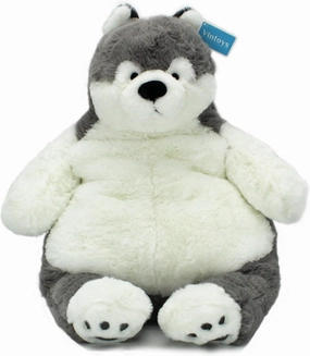 Siberian Husky Dog Plush Big Hugging Pillow Stuffed Cotton Puppy Plush Animals Toy 23"