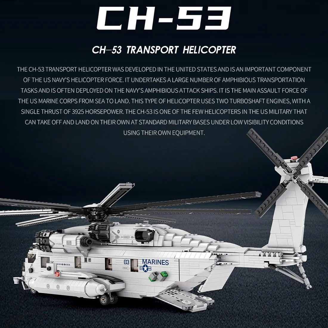Sikorsky Ch-53E Super Stallion 2192Pcs