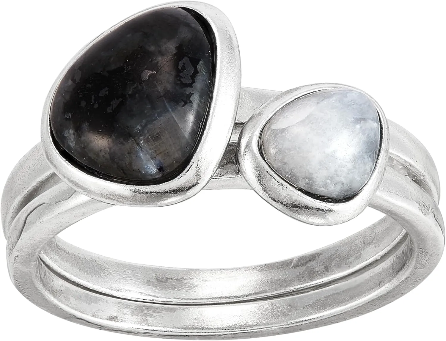 Silpada 'Think Bright' Sterling Silver Labradorite and Moonstone Ring Set