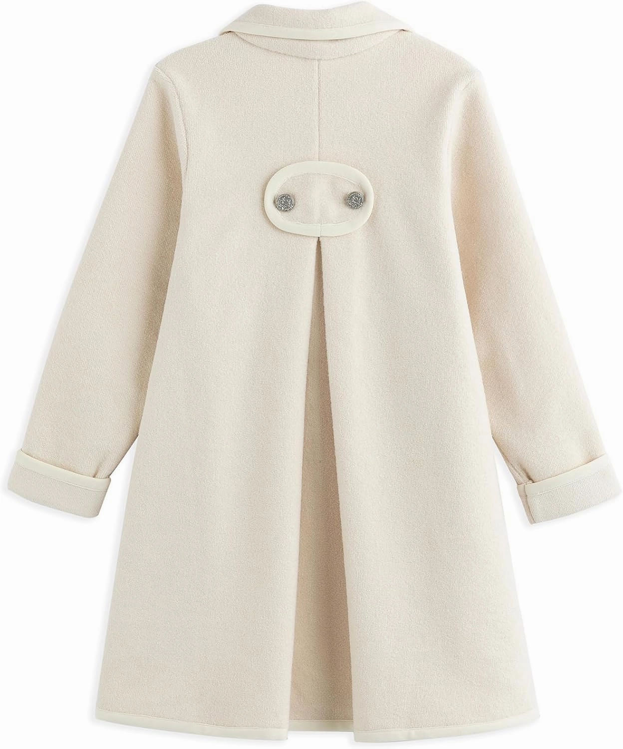Simplee kids Girls Dress Coat Lapel Button Winter Jackets Coats Long Sleeve Outerwear with Pockets 4-14Year