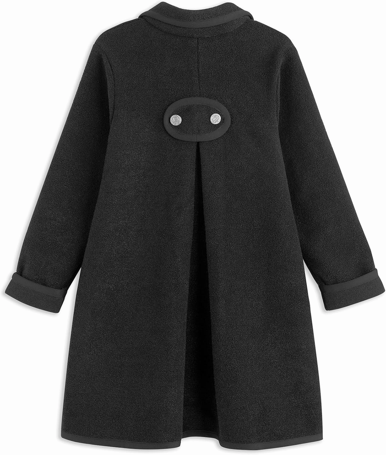 Simplee kids Girls Dress Coat Lapel Button Winter Jackets Coats Long Sleeve Outerwear with Pockets 4-14Year