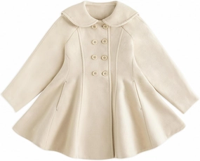 Simplee kids Girls Dress Coat Lapel Button Winter Jackets Coats Long Sleeve Outerwear with Pockets 4-14Years
