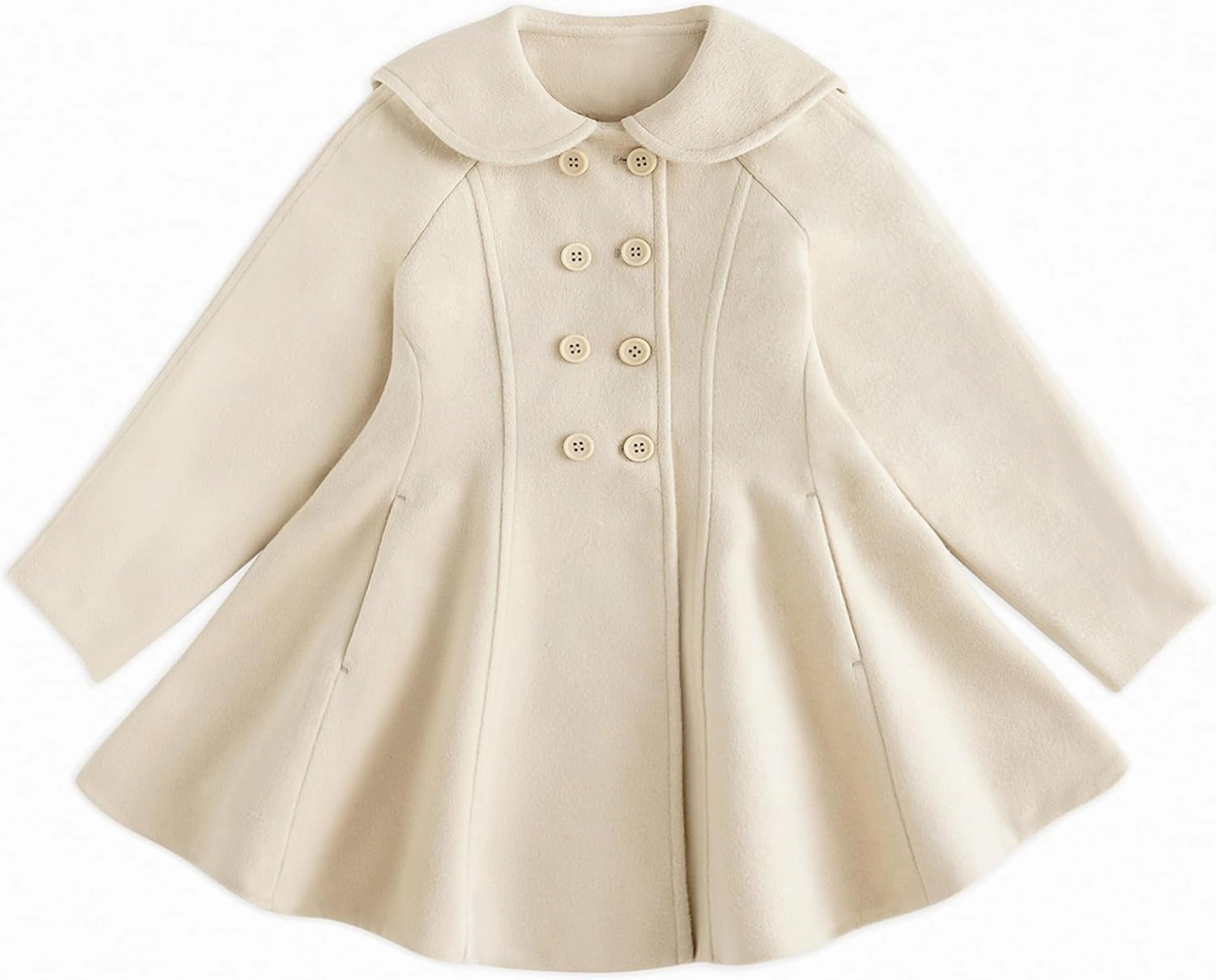 Simplee kids Girls Dress Coat Lapel Button Winter Jackets Coats Long Sleeve Outerwear with Pockets 4-14Years