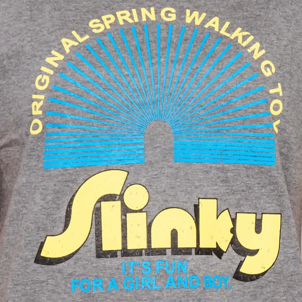 Slinky Spring Walking Toy Gray Juniors T-Shirt Tee