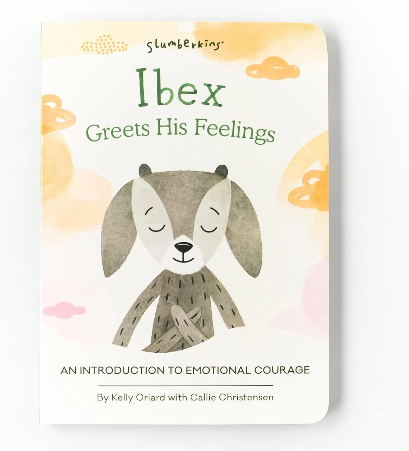 Slumberkins 14" Ibex Kin & 2 Board Books Complete Set Bundle | Promotes Emotional Courage, Resilience & Empathy | Social Emotional Tools for Ages 0  (Ibex Kin Plush   2 Board Books)