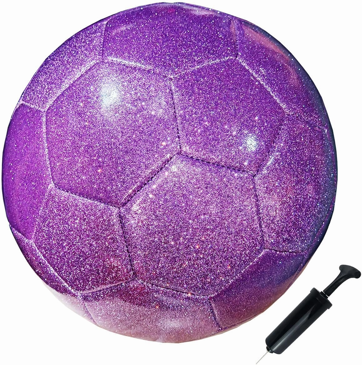 Soccer Ball Shiny Gift Size 3 4 5 Practice Training Come with Pump and Needle