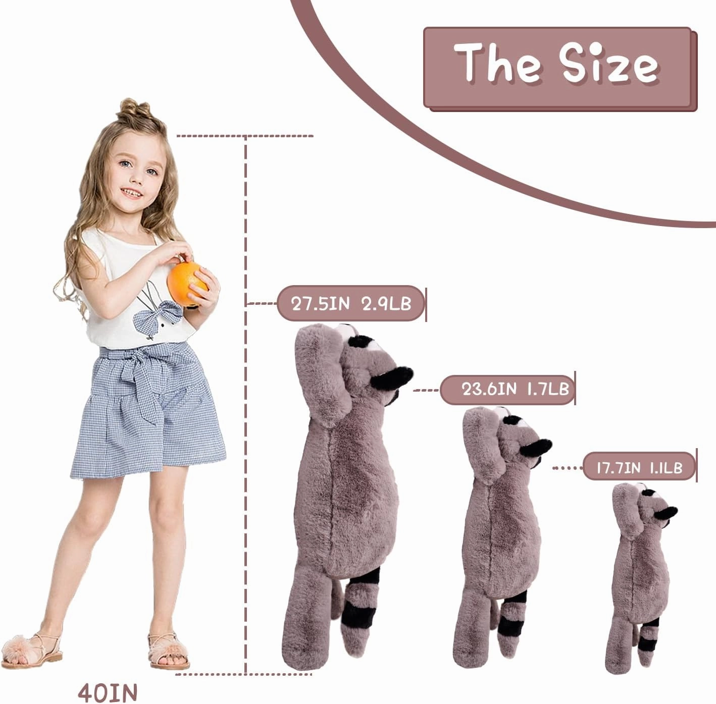 Soft Weighted Stuffed Animals Weighted Plushies Animals for Adults, Soft Lovely Weighted Animals for Adult and Kids