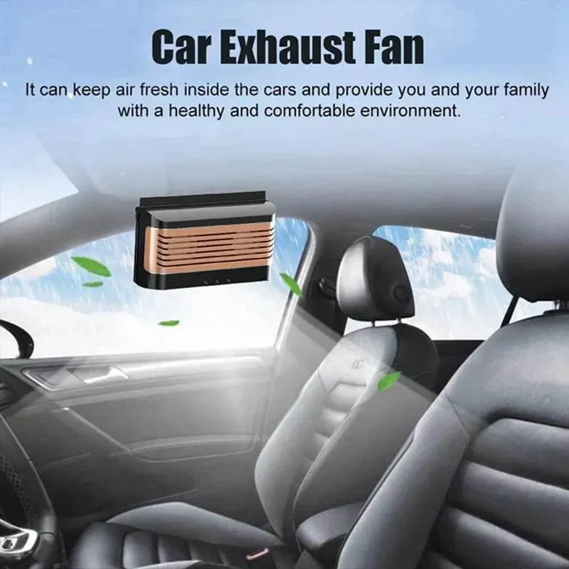 Solar-Powered Car Air Purifier Fan Cleaning System