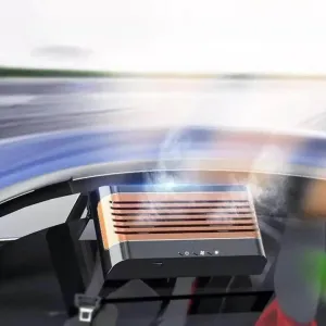 Solar-Powered Car Air Purifier Fan Cleaning System