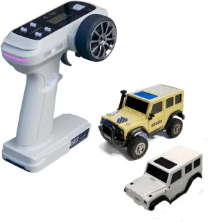 SoloGood LDARC RC Car X43 Remote Control Car 1:43 Scale 4WD Mini Climbing Vehicle Crawler RTR for Adults 2.4GHz 1/43 RC Model(Desert Yellow)