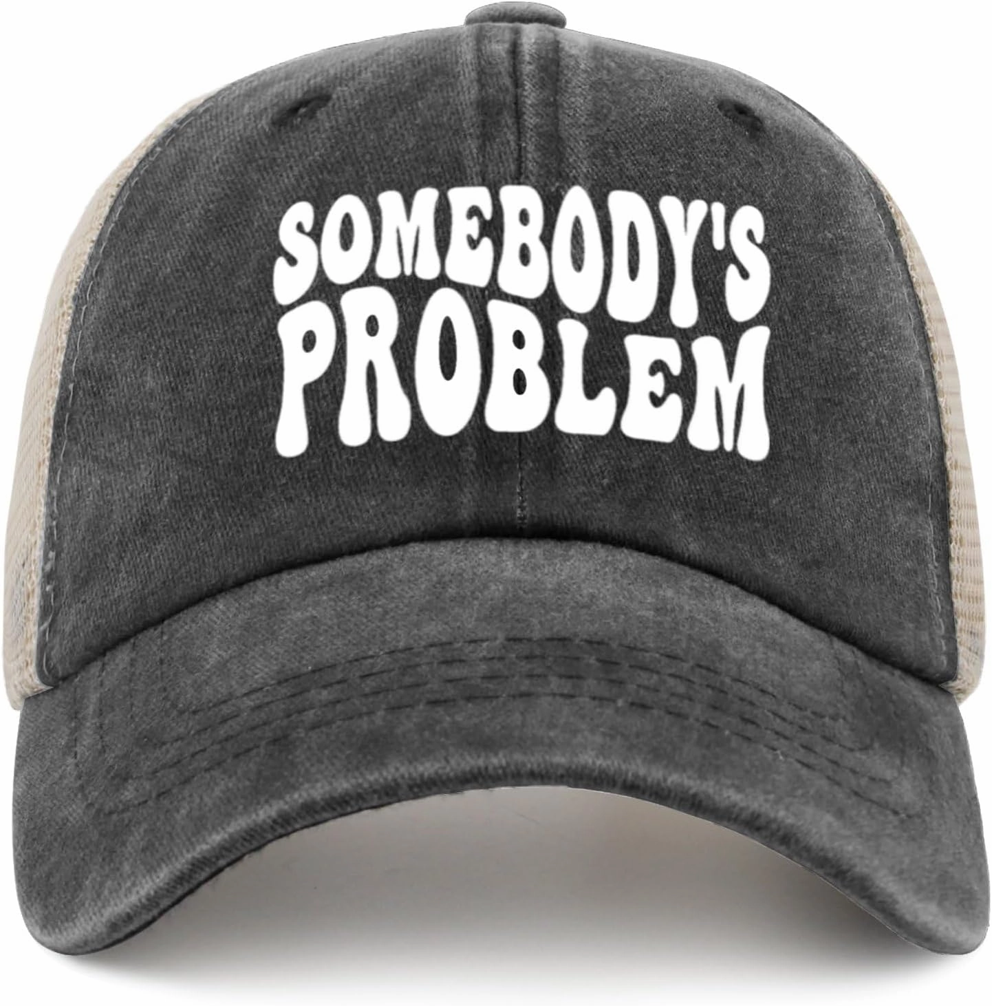 Somebody Problem Hat Womens Fashionable Cap for Womens AllBlack Caps Low Profile Unique Gifts for Farmers