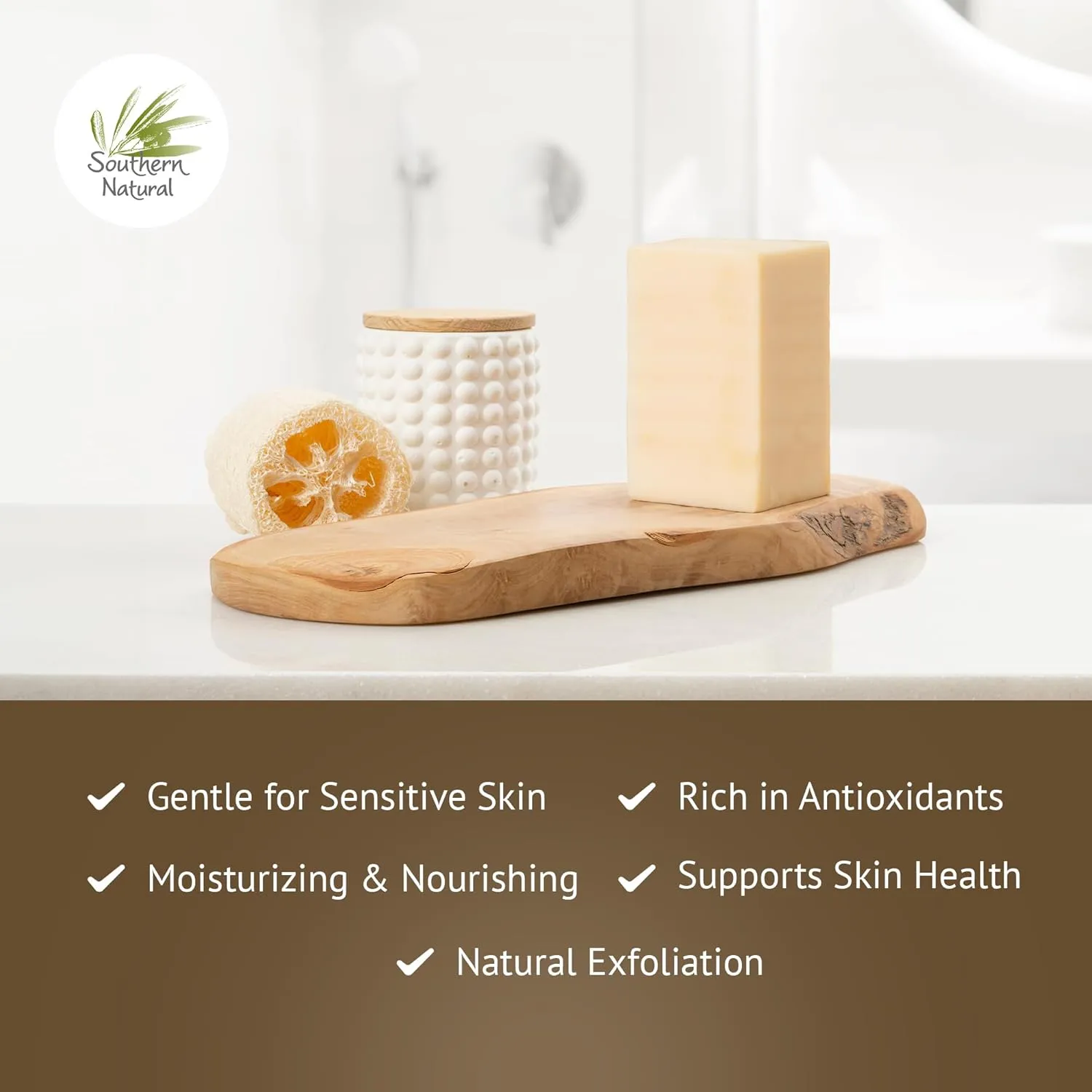 Southern Natural Goat Milk Soap Bar (Variety 3 Pack) Lavender, Southern Bell, Honey Almond - For Dry Sensitive Skin. Great For Face and Body. (Each Bar 4-4.5 oz)