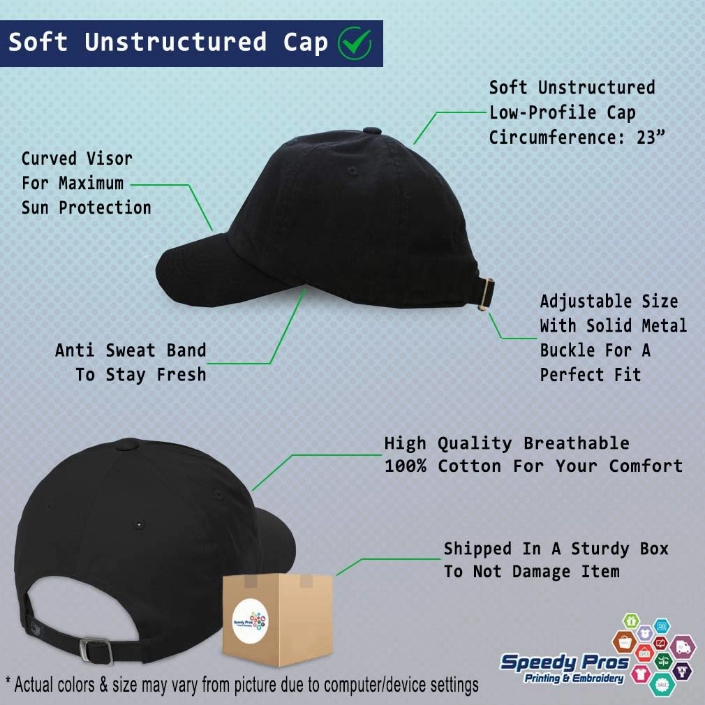 Speedy Pros Soft Baseball Cap Electric Guitar White Embroidery General Music Cotton Dad Hats for Men & Women