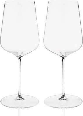 Spiegelau Definition Universal Big Wine Glasses, European Made Crystal Drinking Glass Set for White and Red Wines, Dinner, Birthday Party, Glassware, Home Bar Accessories, 19 oz, Set of 2
