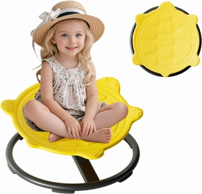 Spinning Chair for Kids, Sensory Integration Training Swivel Chair for Children with Autism & ADHD, for Balance & Body Coordination Training, Yellow Turtle