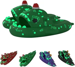 Spooky Shark Slides Glow In The Dark, Cloud Shark Slides Adult 3D Cartoon Christmas Shark Slippers for Men Women