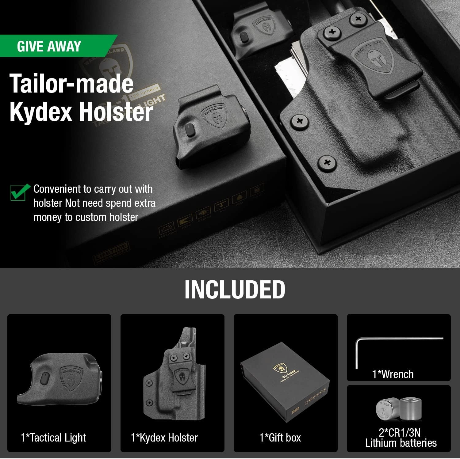 Springfield Armory Hellcat IWB Appendix KYDEX Holster - Adj. Cant & Retention, Right/Left Hand Optional
