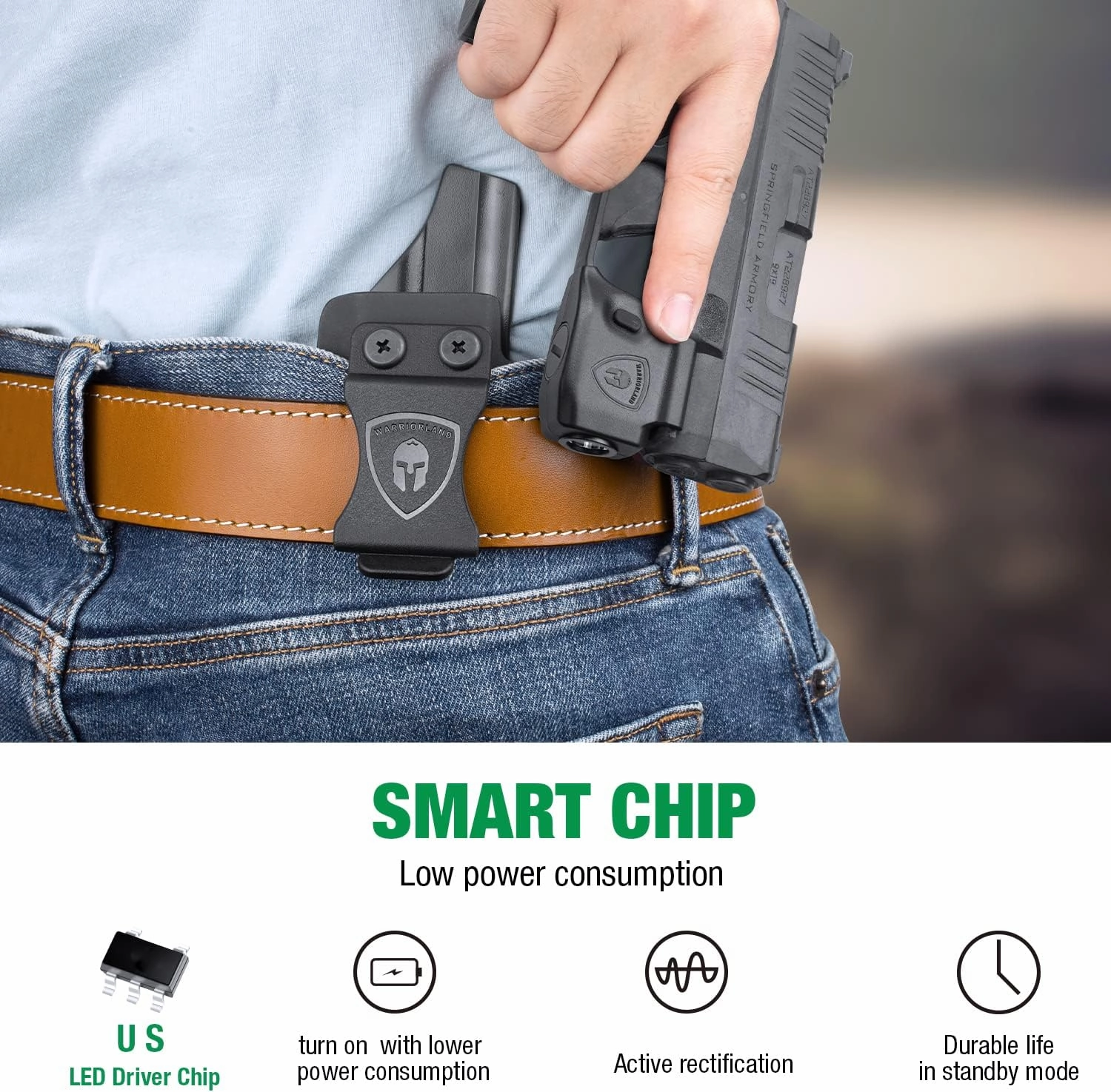 Springfield Armory Hellcat IWB Appendix KYDEX Holster - Adj. Cant & Retention, Right/Left Hand Optional
