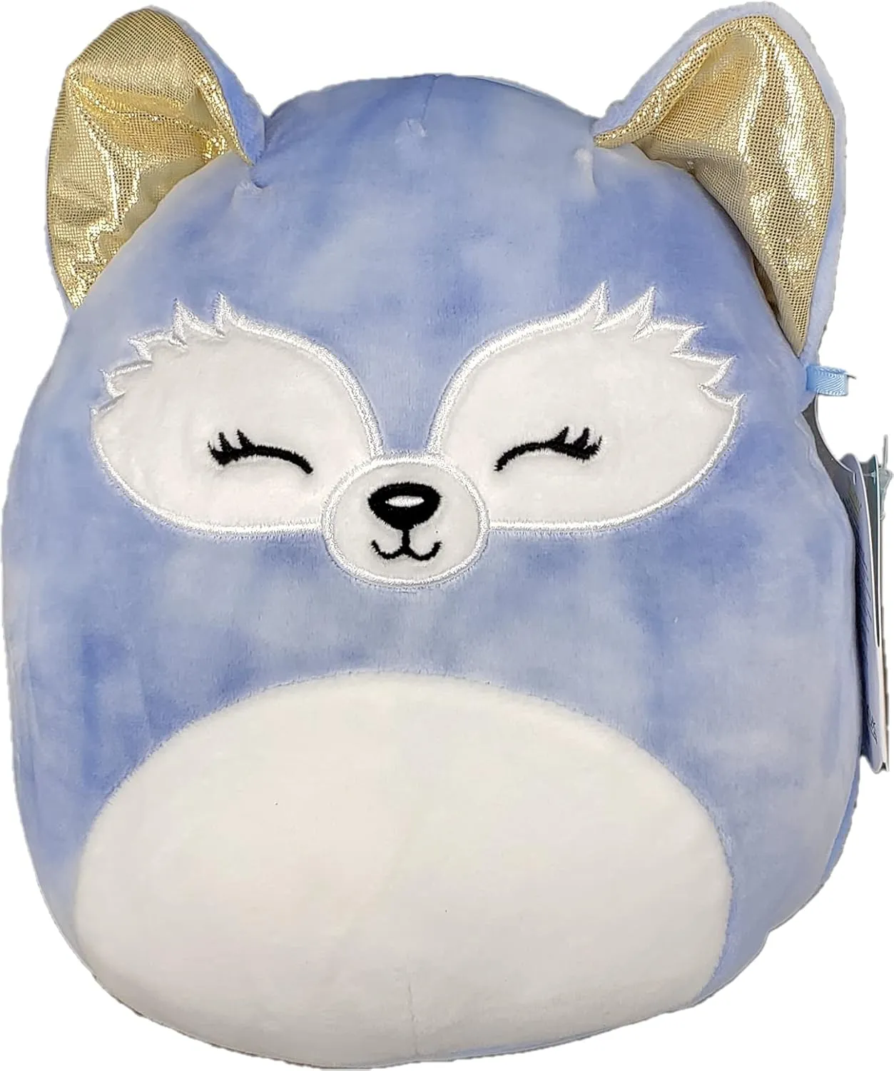 SQUISHMALLOW KellyToys - 8 Inch (20cm) - Melani The Blue Fox with Golden Ears - Super Soft Plush Toy Animal Pillow