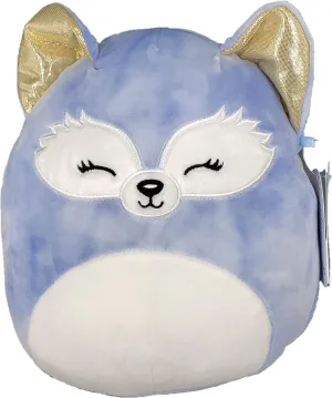 SQUISHMALLOW KellyToys - 8 Inch (20cm) - Melani The Blue Fox with Golden Ears - Super Soft Plush Toy Animal Pillow